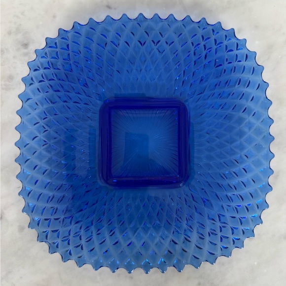 Vintage Blue Glass Plate - Picture 2 of 2